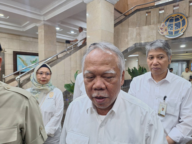 Kepala OIKN, Basuki Hadimuljono di Kantor Kementerian ATR/BPN, Jakarta Selatan pada Selasa (31/12). Foto: Argya  D. Maheswara/kumparan