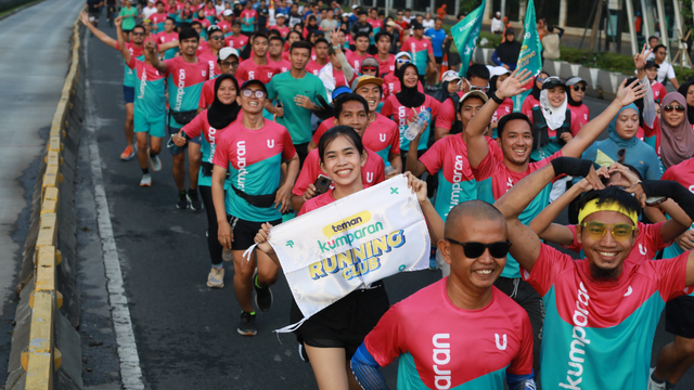 Keseruan Fun Run teman kumparan 2024 yang diadakan oleh kumparan. Foto: kumparan