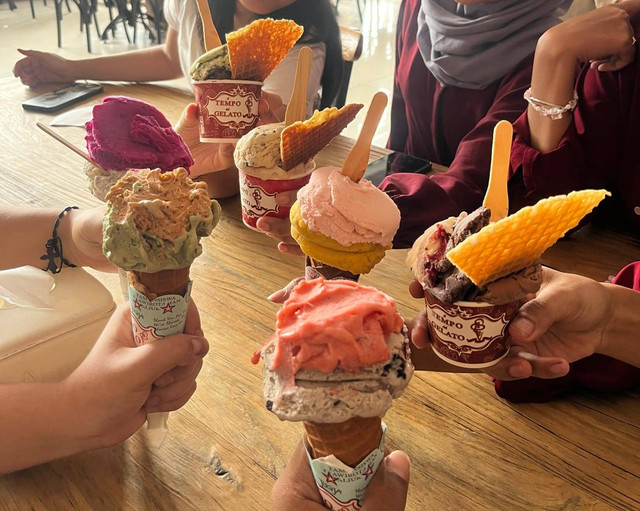 Tempo Gelato Kaliurang menjadi salah satu destinasi trip seru bersama-teman-teman. Gelato segar dengan suasana cozy membuat tempat ini wajib dikunjungi. Sumber: Foto Pribadi