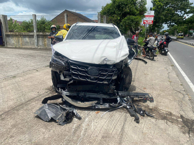 Kecelakaan lalu lintas di Bantul, satu orang meninggal dunia. Foto: Dok. Polres Bantul