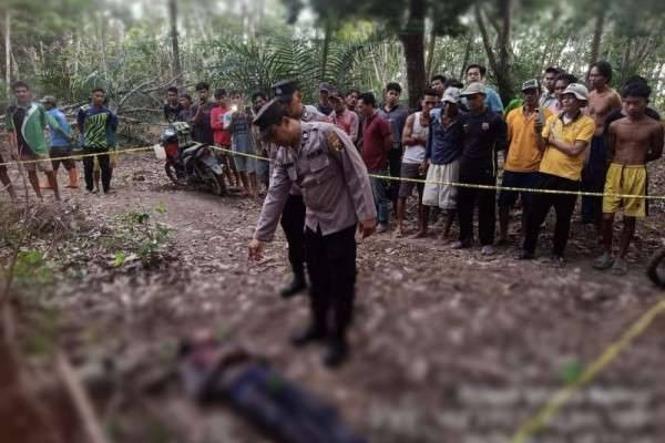 Jasad Mulyono ditemukan di perkebunan di Musi Rawas. Foto : Dok. Polres Musi Rawas (Mura) 