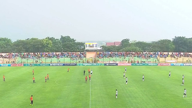 Pertandingan Persibo Bojonegoro vs Rans Nusantara FC, di Stadion Letjen H Soedirman Bojonegoro, Sabtu (04/01/2025) (Aset: Istimewa)