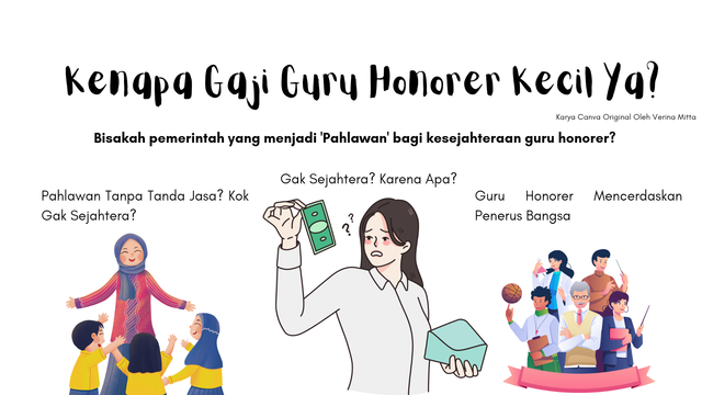 Ilustrasi Guru Honorer. Karya Desain Canva Orginal Oleh Verina Mitta