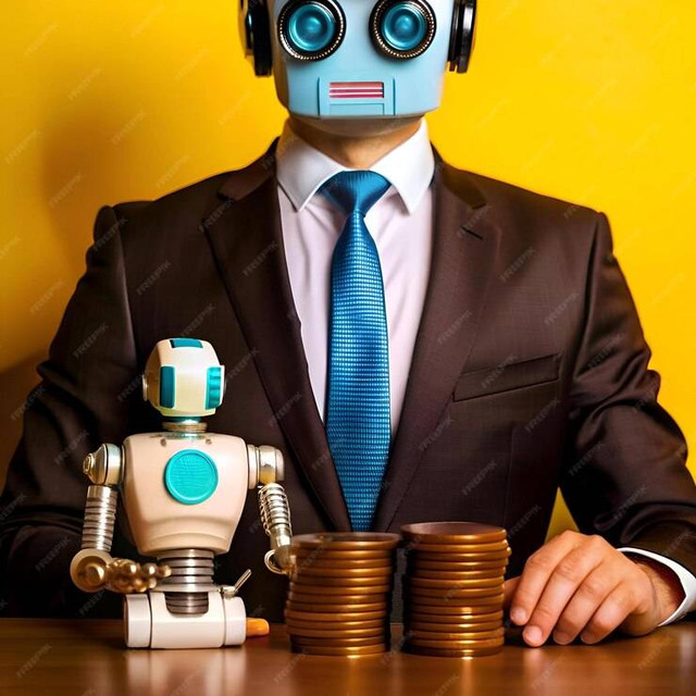 https://www.freepik.com/premium-ai-image/businessman-with-robot-head-sits-desk-holding-toy-robot-one-hand-stacks-coins-other_324239123.htm#fromView=search&page=1&position=33&uuid=335d5cb2-e1ba-4530-8165-89ce85cc5483&new_detail=true