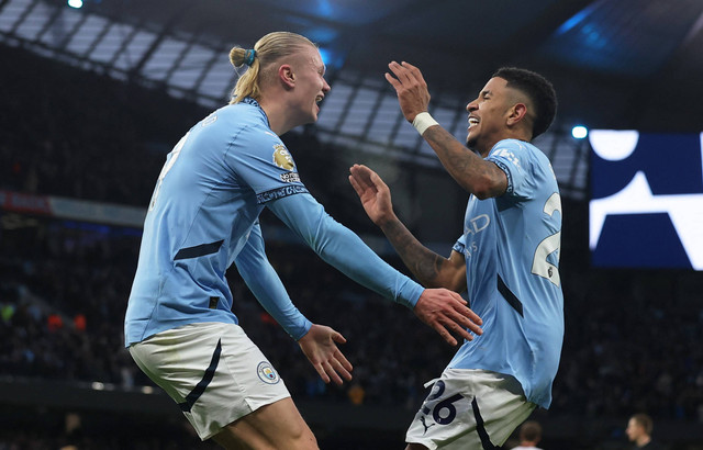 Man City vs West Ham di Liga Inggris. Foto: Lee Smith/REUTERS