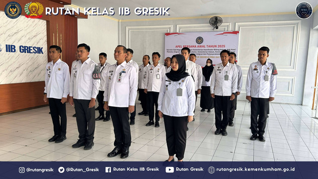 Apel Awal Tahun 2025: Rutan Kelas IIB Gresik Mantapkan Langkah 