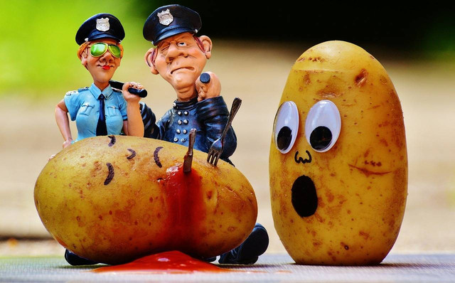 https://pixabay.com/photos/potatoes-murder-police-1458569/