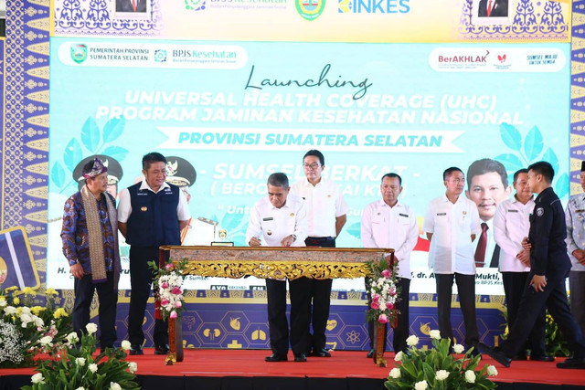 Peluncuran program Sumsel Berkat oleh Gubernur Sumsel Herman Deru pada 13 September 2023. Foto : Humas Pemprov Sumsel