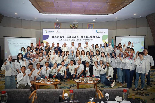 Rapat Kerja Nasional (Rakernas) Koperasi Jasa Tri Capital Investama (TC Invest) di hotel dan convention center di daerah Sentul, Jawa Barat, Sabtu (4/1/2025). Foto: Dok. Kemenkop