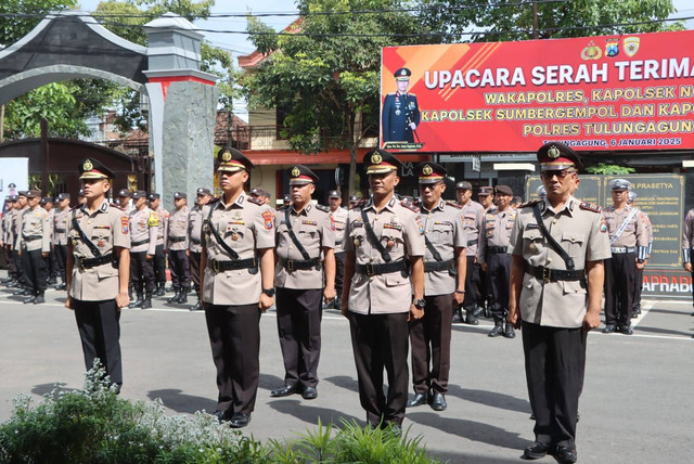 Kapolres Tulungagung Pimpin Sertijab Wakapolres dan Beberapa Kapolsek 