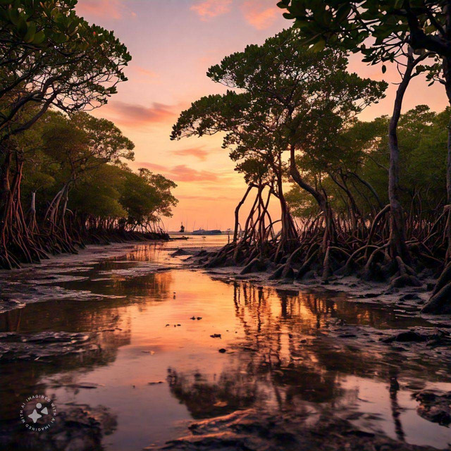 Gambar Hutan Mangrove (Sumber: Meta AI)