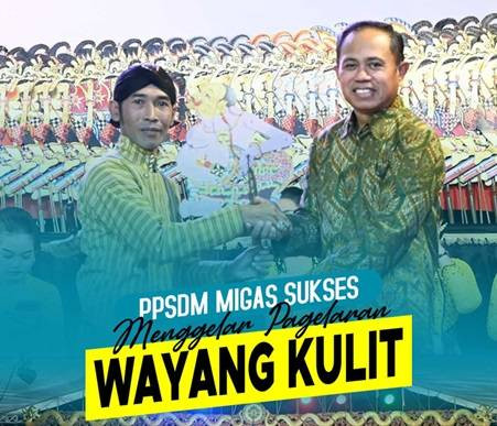 Pagelaran Wayang Kulit Semar Maneges Hibur Masyarakat Cepu. (Dok. Humas PPSDM Migas)