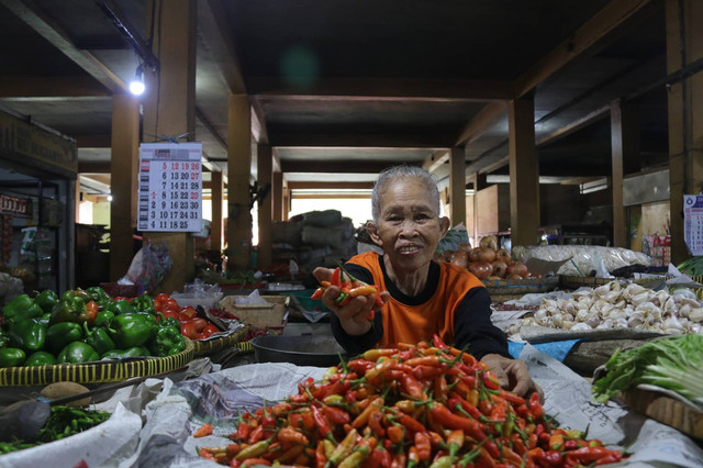 Pedagang cabai di Pasar Bereingharjo, Yogya. Foto: Dok. Pemkot Yogya