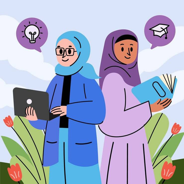 Ilustrasi pendidikan perempuan (Freepik.com)