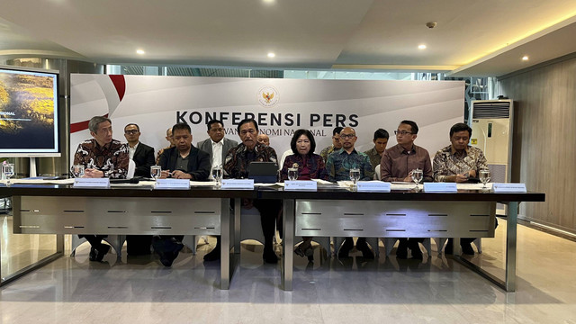 Konferensi pers perdana Dewan Ekonomi Nasional (DEN), Kamis (9/1/2025). Foto: Fariza Rizky Ananda/kumparan