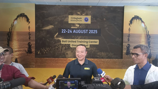 Presiden Direktur Maybank Indonesia Steffano Ridwan saat dijumpai di acara pengumuman tanggal Maybank Marathon 2025 di Gedung Sentral Senayan III, Tanah Abang, Jakarta, Kamis (9/1/2025). Foto: Thomas Bosco/kumparan