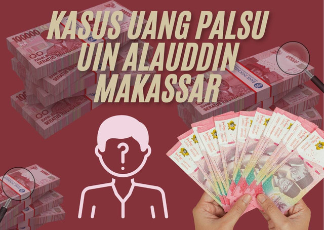 Kasus uang palsu UIN MAKSSAR [GOWA]  sumber: [ Salsa Ramadhani / Canva ]