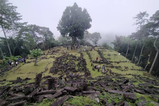 Penampakan Situs Gunung Padang, Cianjur, Kamis (9/1/12025). Foto: kumparan