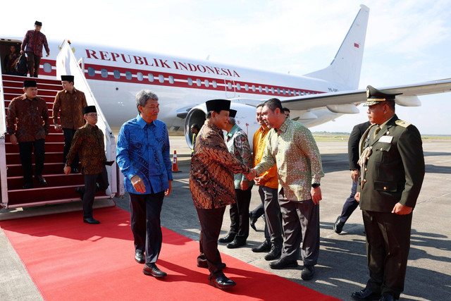 Presiden Prabowo Subianto saat tiba di Malaysia, Kamis (9/1/2025). Foto: Tim Media Prabowo Subianto