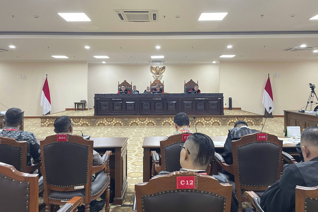 Suasana saat sidang sengketa Pilkada 2024 hari ketiga di Ruang Sidang Panel II, Gedung MK, Jakarta, Jumat (10/1/2025). Foto: Fadhil Pramudya/kumparan