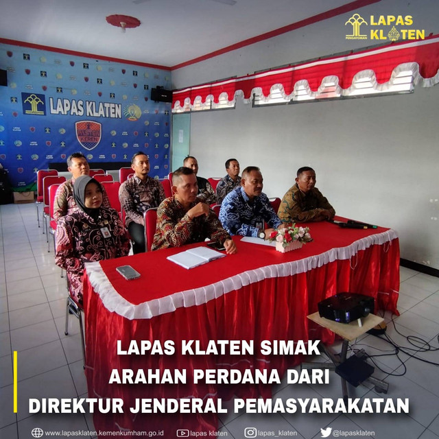 Lapas Klaten Simak Arahan Perdana dari Direktur Jenderal Pemasyarakatan