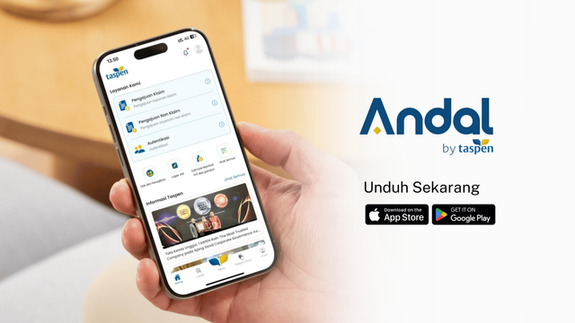 TASPEN hadirkan super apps Andal by Taspen yang memberikan solusi dalam mengakses layanan yang lebih mudah dan praktis. Foto: Dok. TASPEN