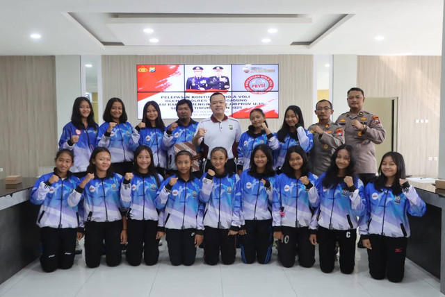 Kapolres Tulungagung Melepas Atlet Bola Volly Mengikuti Kejurprov U-15 