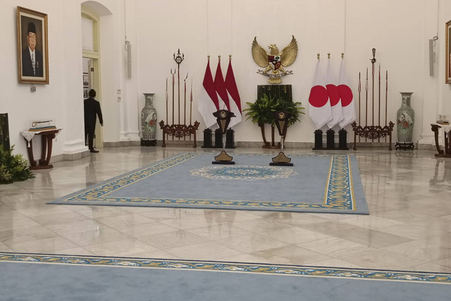 Suasana Ruang Teratai Istana Kepresidenan, Bogor, Jawa Barat, Sabtu (11/1/2025).  Foto: Zamachsyari/kumparan