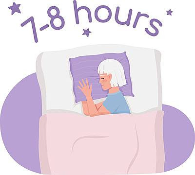 contoh ilustrasi tidur yang sehat (sumber : https://id.pngtree.com)