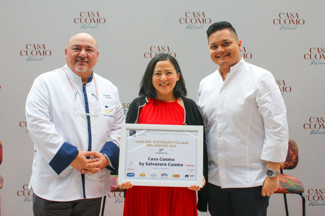 Restoran Italia klasik di Jakarta, CASA CUOMO raih penghargaan 2025 Top 50 Best Italian Restaurants in the World di peringkat ke-27. Foto: CASA CUOMO