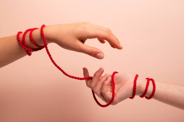 Ilustrasi Red String Theory, Freepik