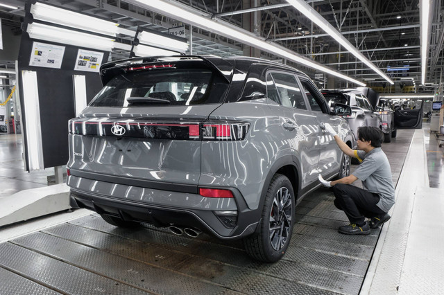 Hyundai Creta facelift buatan pabrik HMMI di Cikarang, Jawa Barat. Foto: dok. HMMI