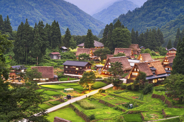 Ilustrasi pedesaan di Jepang. Foto: Sean Pavone/Shutterstock