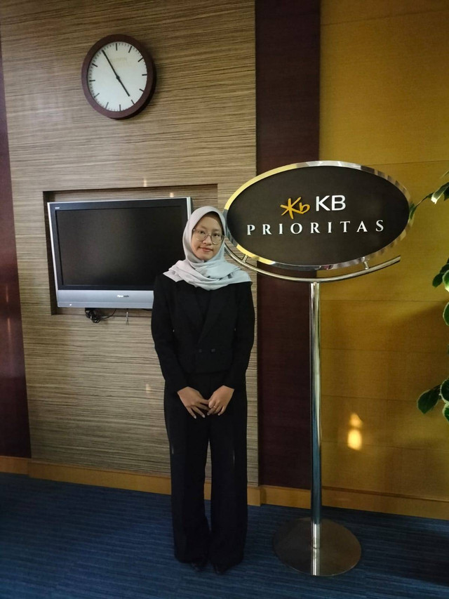 Magang di KB Bank KCP ABDA. Foto diambil oleh : Alin Fadila Rahmah