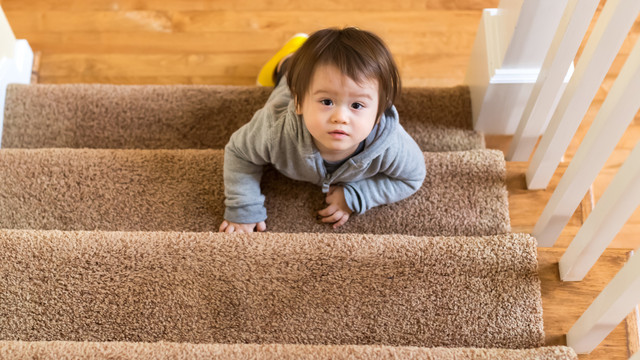 Ilustrasi bayi memanjat tangga. Foto: TierneyMJ/Shutterstock