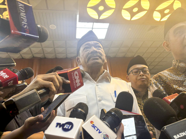 Ketua Badan Zakat Nasional (Baznas) Noor Achmad di gedung Parlemen, Jakarta pada Rabu (15/1/2025). Foto: Abid Raihan/kumparan