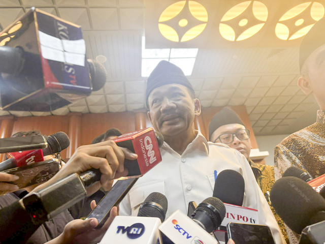 Ketua Badan Zakat Nasional (Baznas) Noor Achmad di gedung Parlemen, Jakarta pada Rabu (15/1/2025). Foto: Abid Raihan/kumparan