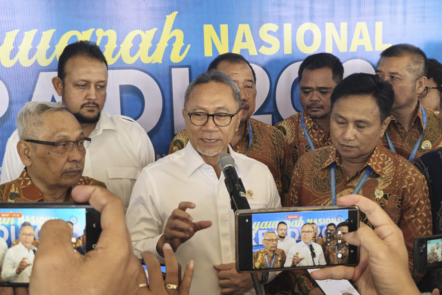 Menko Pangan Zulkifli Hasan pada acara Musyawarah Nasional Perpadi Tahun 2025 Kota Surakarta, Jawa Tengah, Rabu (15/1/2025). Foto: Dok. Kemenko Pangan