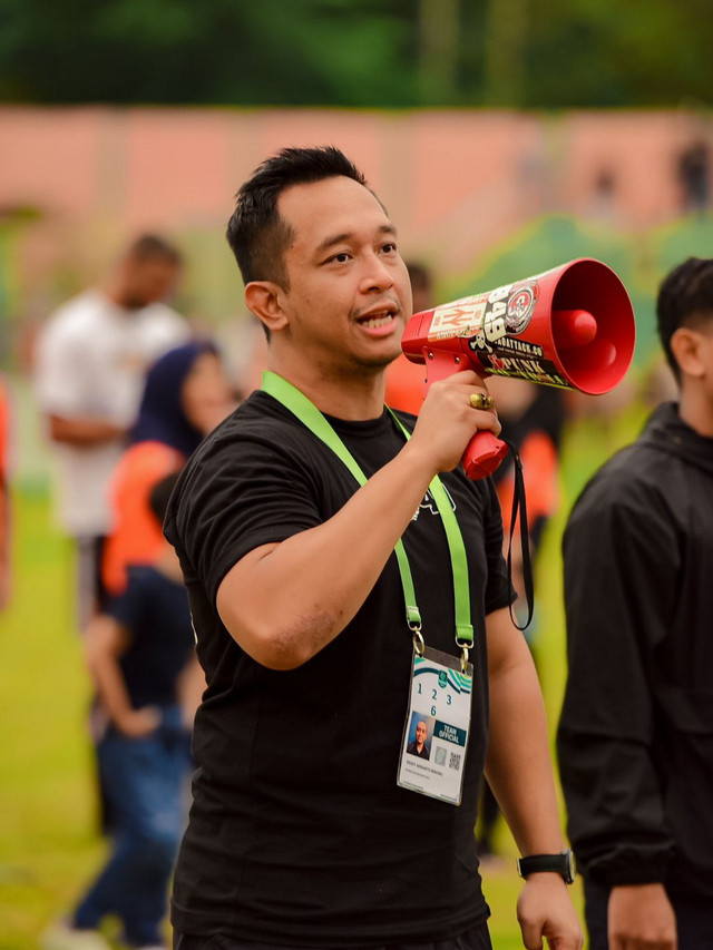 Presiden Klub Persibo Bojonegoro, Deddy Adrianto Wibowo, dalam sebuah acara. (Aset: Istimewa)