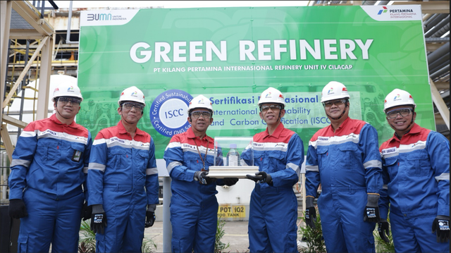 Kilang Hijau Cilacap yang memproduksi Sustainable Aviation Fuel (SAF). Foto: Dok. Pertamina