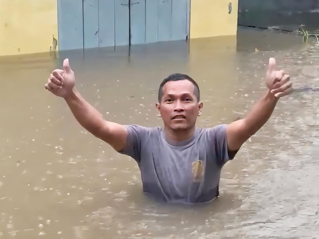 Banjir wilayah Tanjung Gading, Kecamatan Kedamaian, Bandar Lampung | Foto : Ist