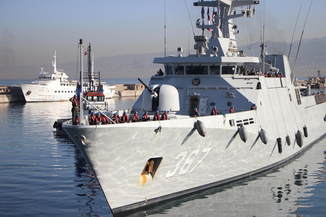 KRI Sultan Iskandar Muda-367 tib di Beirut, Lebanon. Foto: Dok. Dispenal