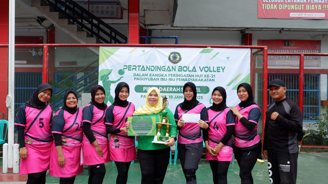 Fantastis,Juara Bertahan! LPP Palembang Sabet Juara 1 Lomba Volly HUT PIPAS ke21