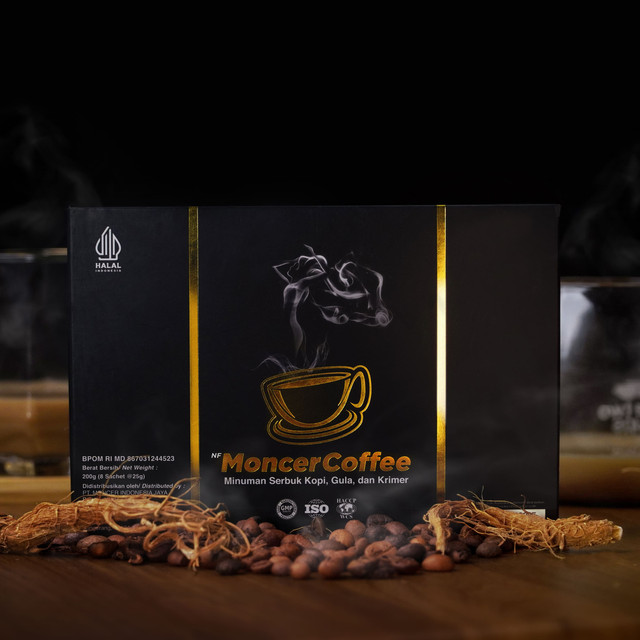 New Formula Moncer Coffe, produk kopi herbal untuk menambah stamina dan tingkatkan daya tahan tubuh.