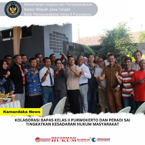 Kolaborasi Bapas Purwokerto dan Peradi SAI Tingkatkan Kesadaran Hukum Masyarakat