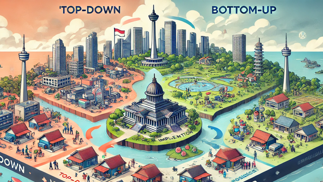 Ilustrasi Top-Down vs Bottom-Up (Sumber: Penulis)