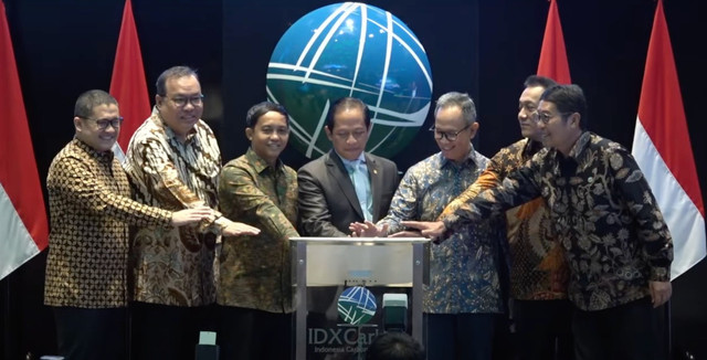 Peluncuran Perdagangan Bursa Karbon. Dok: Tangkapan layar YouTube Indonesia Stock Exchange (IDX).