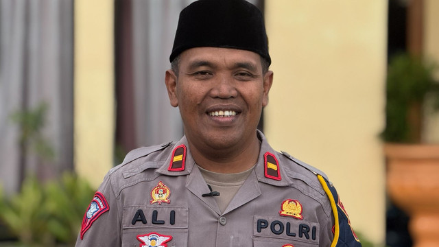 Ipda Ali Nur Suwandi alias Bon Ali, polisi Polda DIY, yang telah sediakan 8 rumah singgah. Foto: Arif UT/Pandangan Jogja