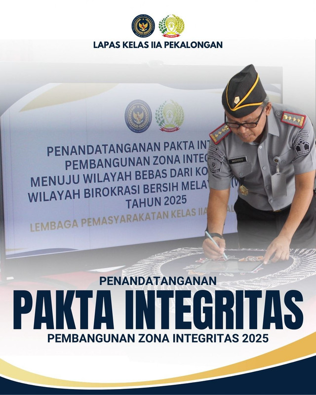 Lapas Pekalongan Gelar Pencanangan Pakta Integritas dan Penandatanganan Perjanjian Kinerja Tahun 2025