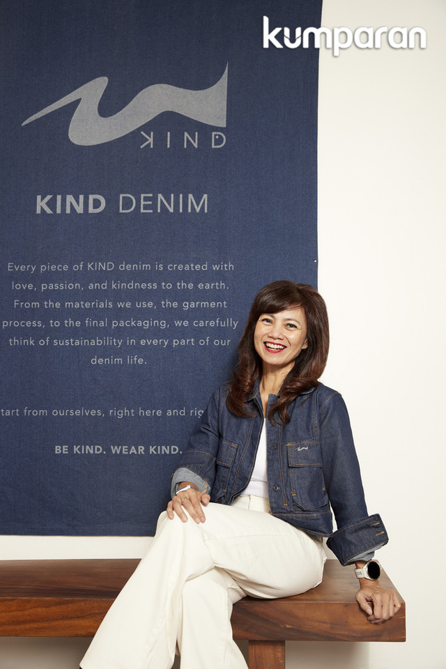 Founder KIND Denim Donna Priadi untuk program Bincang Karier kumparanWOMAN.
 Foto: Dok. Gavriela